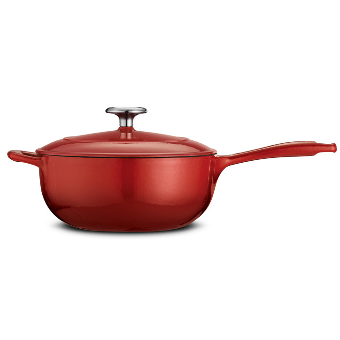 Tramontina Gourmet Enameled Cast Iron Covered Saucier & Reviews Wayfair